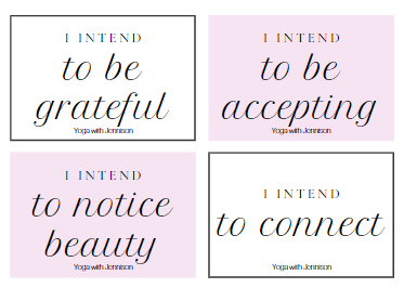 intention cards for yoga