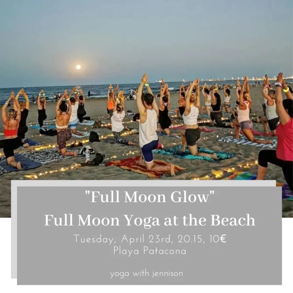 full moon yoga at the beach valencia spain