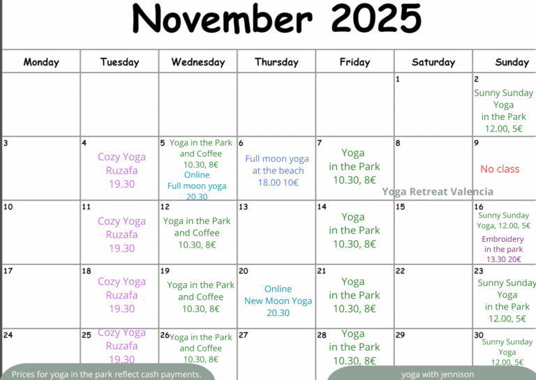 yoga in english in valencia spain